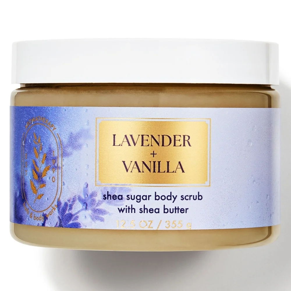Bath & Body Works Lavender Vanilla Shea Sugar Scrub 12.5oz NEW RARE